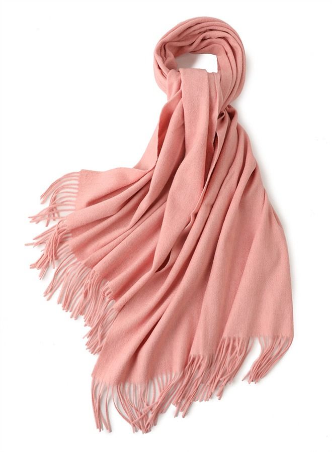 Loquat Solid Warm Thickened Lambswool Scarf  - Image 1
