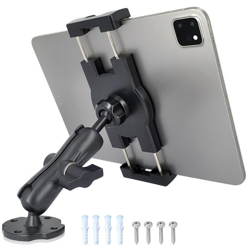 VAUBORTTI Tablet Mount for Truck Aluminum Arm iPad Mount Car Holder for 6.5"-12.9" iPad mini/Air/Pro,Drill Base Heavy-Duty Fit for 1" B Size System - Image 1