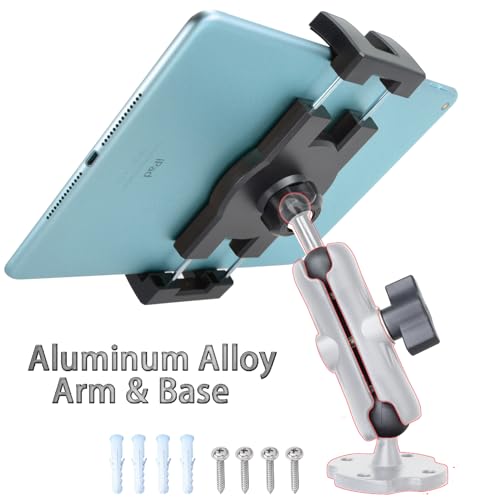 VAUBORTTI Tablet Mount for Truck Aluminum Arm iPad Mount Car Holder for 6.5"-12.9" iPad mini/Air/Pro,Drill Base Heavy-Duty Fit for 1" B Size System - Image 2