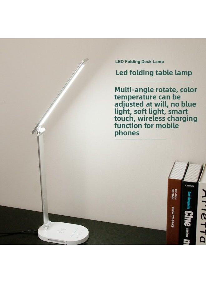 Generic Manufacturers Supply Home Touch Smart Desk Lamp Bedside Lamp Student Dormitory Usb Learning Special-Specifications:Black 5W Wireless Charging (sliding Light Tracking Belt Adapter)  - Image 2