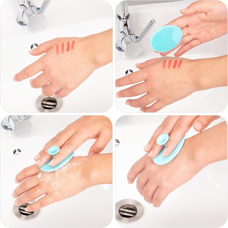 Four-piece silicone cleansing brush, facial exfoliating blackhead cleaning brush, deep cleansing skin care face brush - Image 4