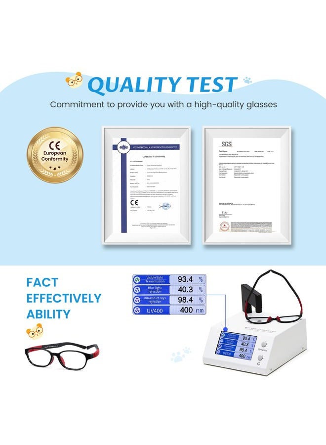 Cyxus Kids Blue Light Blocking Glasses Spring Hinges for Boys Girls Age 6-15…, Black, 1 Count (Pack of 1) - Image 2