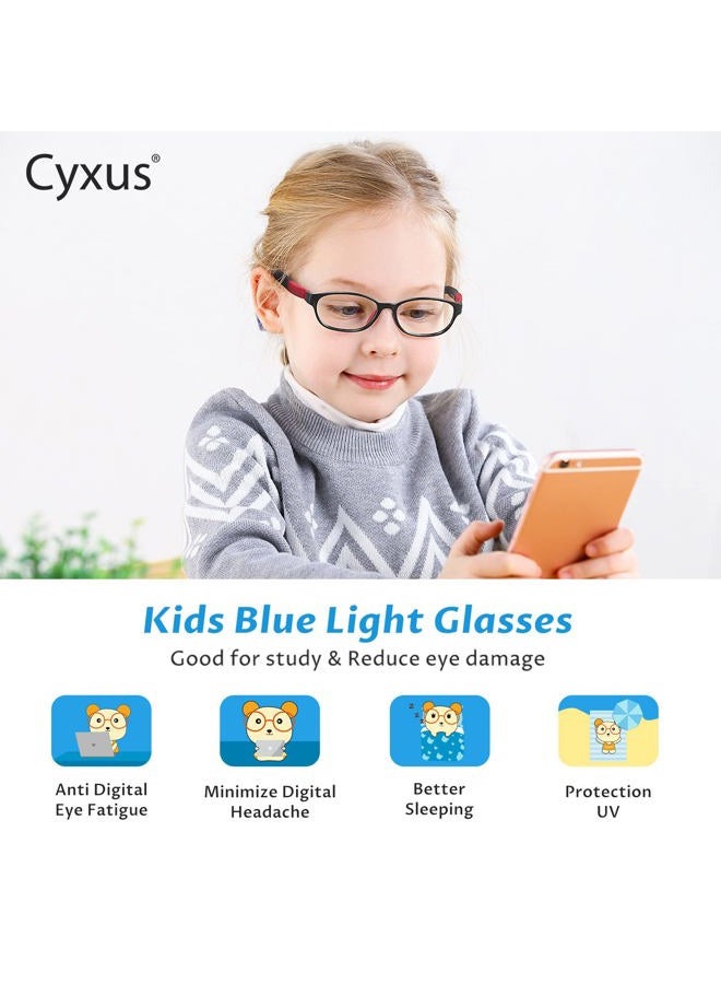 Cyxus Kids Blue Light Blocking Glasses Spring Hinges for Boys Girls Age 6-15…, Black, 1 Count (Pack of 1) - Image 3