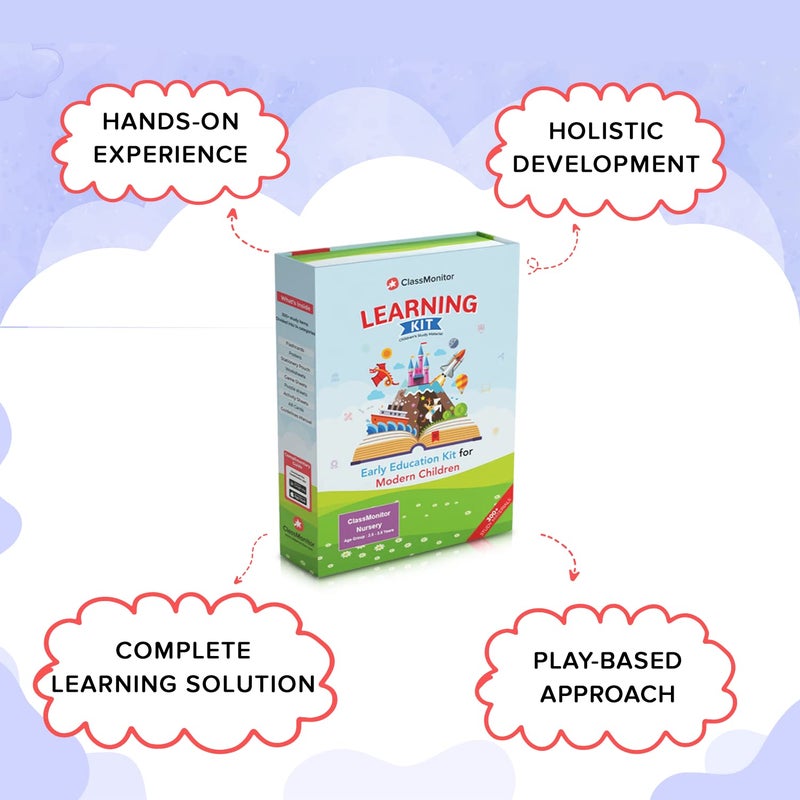 ClassMonitor KG1 Annual Learning Kit for 3 4 5 Years | 300+ Worksheets, Flashcards & Activities | English, Numbers, Shapes, Colors, Stories, Rhymes | Preschool Gift & Educational Kit for Kids - Image 4