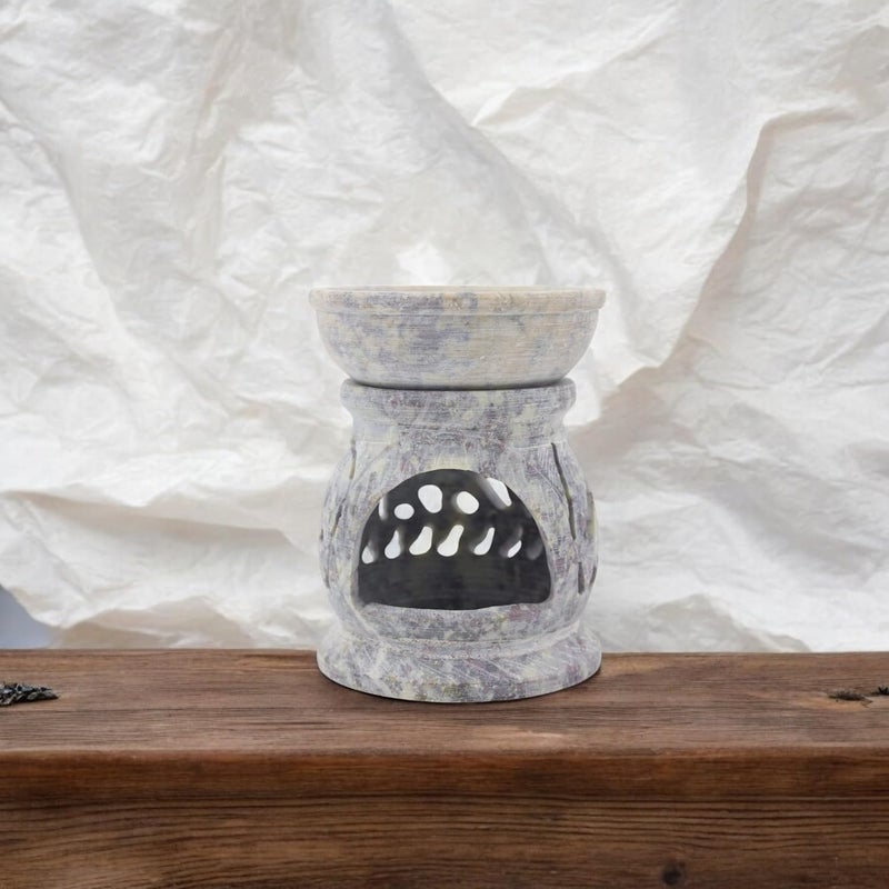 Natriel Elegant Soapstone TLight Holder Candle Holder Carvings A Thoughtful Gift Loved Ones Decorative Showpiece Natural and Handmade Product from Artisan Elephant Hourglass - Image 1