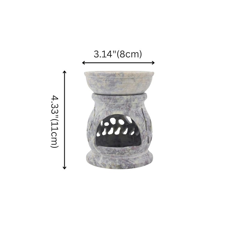 Natriel Elegant Soapstone TLight Holder Candle Holder Carvings A Thoughtful Gift Loved Ones Decorative Showpiece Natural and Handmade Product from Artisan Elephant Hourglass - Image 2
