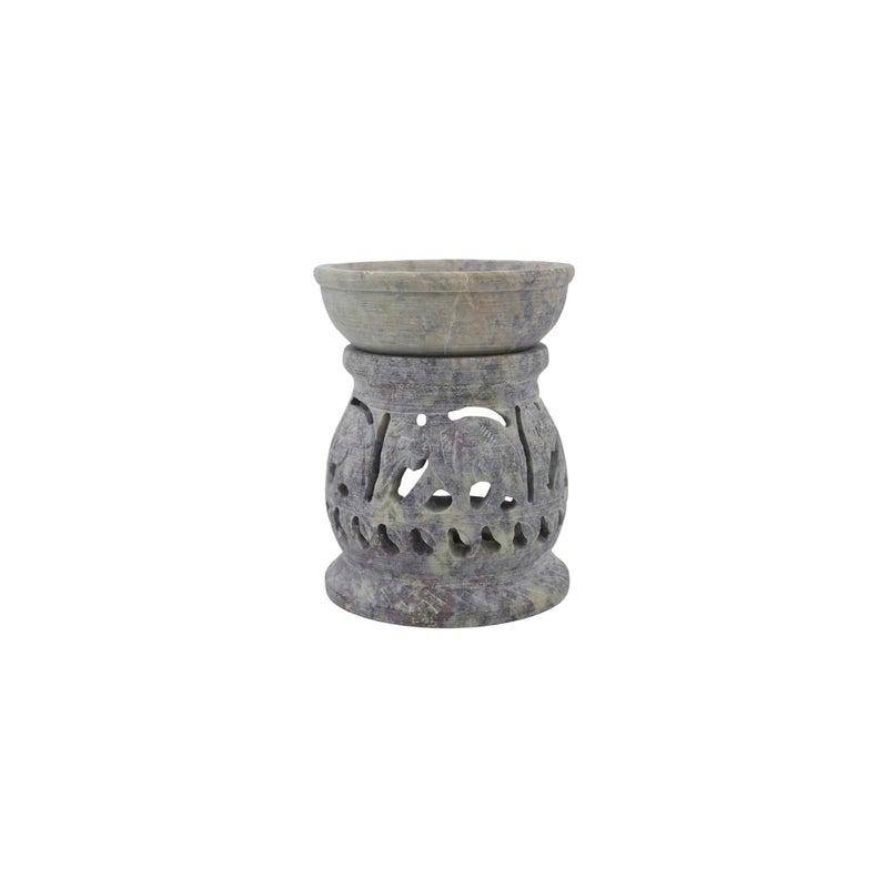 Natriel Elegant Soapstone TLight Holder Candle Holder Carvings A Thoughtful Gift Loved Ones Decorative Showpiece Natural and Handmade Product from Artisan Elephant Hourglass - Image 3