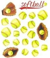 CraftyCrocodile Softball Stickers