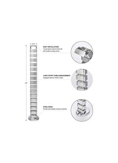 PROMASS promass Vertebrae Cable Management Spine Kit | Height Adjustable Desk Quad Entry Wire Organizer,Gray  - Image 3