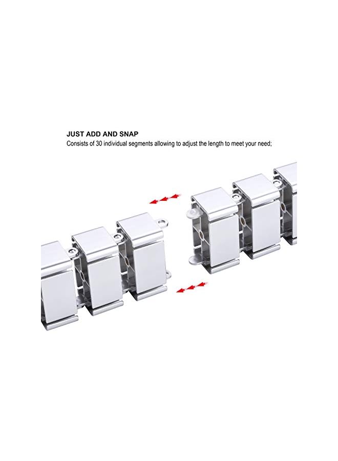PROMASS promass Vertebrae Cable Management Spine Kit | Height Adjustable Desk Quad Entry Wire Organizer,Gray  - Image 4