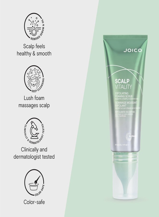 Joico Scalp Vitality Exfoliating Foaming Scrub | Supports A Healthy & Balanced Scalp | For Dry, Oily and Itchy Scalp | Removes Excess Oil & Product Buildup | Cooling Sensation | 6 Fl Oz - Image 3