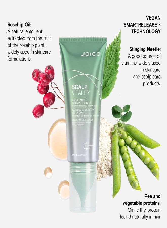 Joico Scalp Vitality Exfoliating Foaming Scrub | Supports A Healthy & Balanced Scalp | For Dry, Oily and Itchy Scalp | Removes Excess Oil & Product Buildup | Cooling Sensation | 6 Fl Oz - Image 4