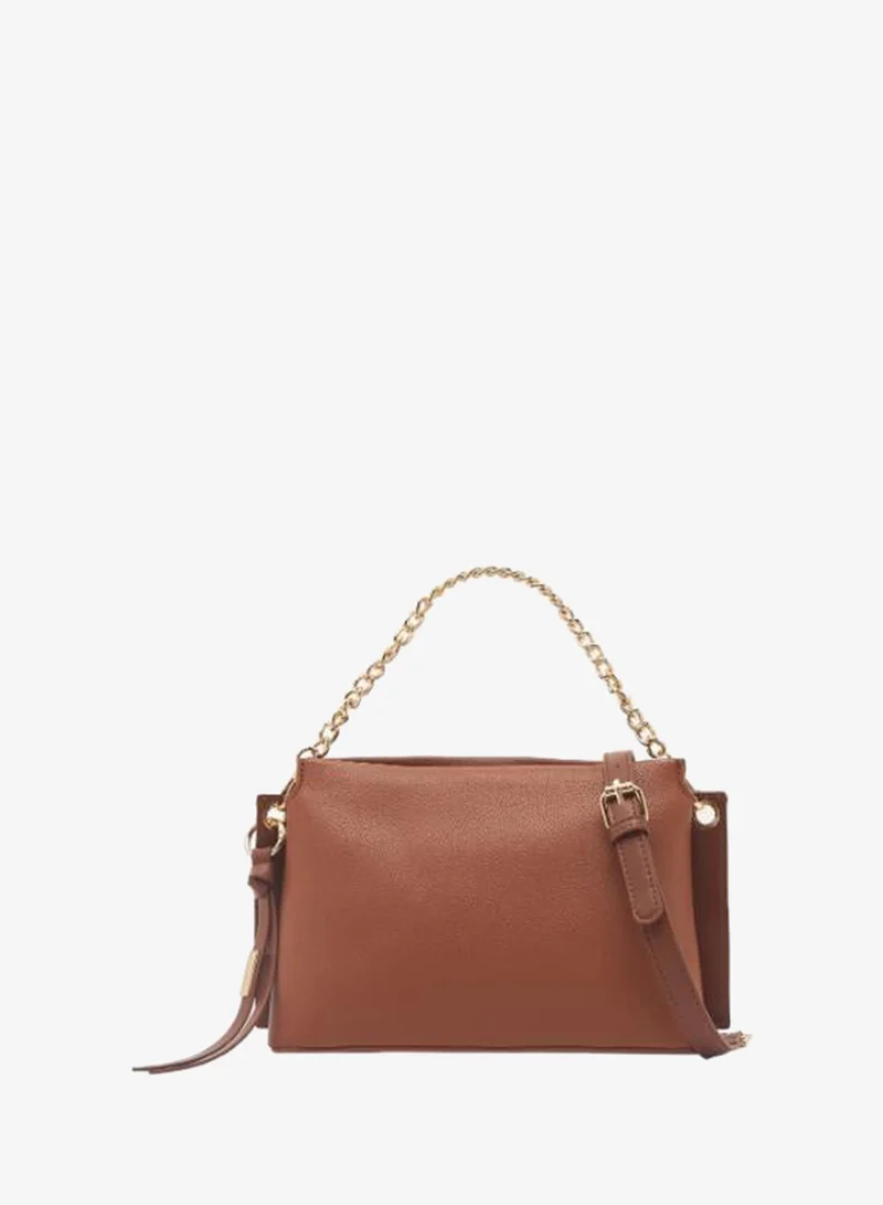 Sasha Sasha Textured Crossbody Bag with Zip Closure
