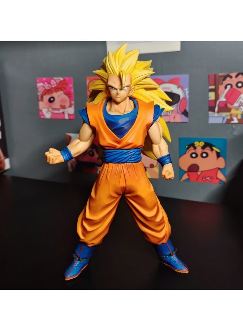 general Dragon Ball figures super three Wukong figures two-dimensional anime doll model ornaments exquisite restoration the best choice for fans 28cm - Image 1