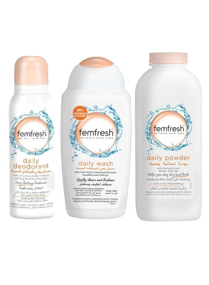 femfresh Hygiene kit for women intimate areas 3 pieces - Image 1
