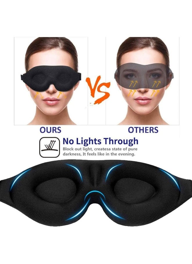 ECVV ECVV Ultimate Contoured Sleep Mask for Side Sleepers - 100% Light Blocking with Adjustable Strap for Comfortable Travel Naps & Meditation, One Size  - Image 4