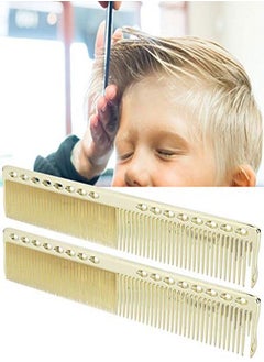 Sonew Styling Comb 2Pcs Professional Stainless Steel Haircut Comb Salon Hairdressing Comb Styling Tool For All Hair Types Fine And Wide Tooth Hair Barber Comb(Gold)  - Image 4