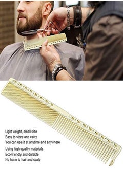 Sonew Styling Comb 2Pcs Professional Stainless Steel Haircut Comb Salon Hairdressing Comb Styling Tool For All Hair Types Fine And Wide Tooth Hair Barber Comb(Gold)  - Image 3