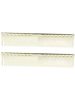 Sonew Styling Comb 2Pcs Professional Stainless Steel Haircut Comb Salon Hairdressing Comb Styling Tool For All Hair Types Fine And Wide Tooth Hair Barber Comb(Gold)  - Image 1
