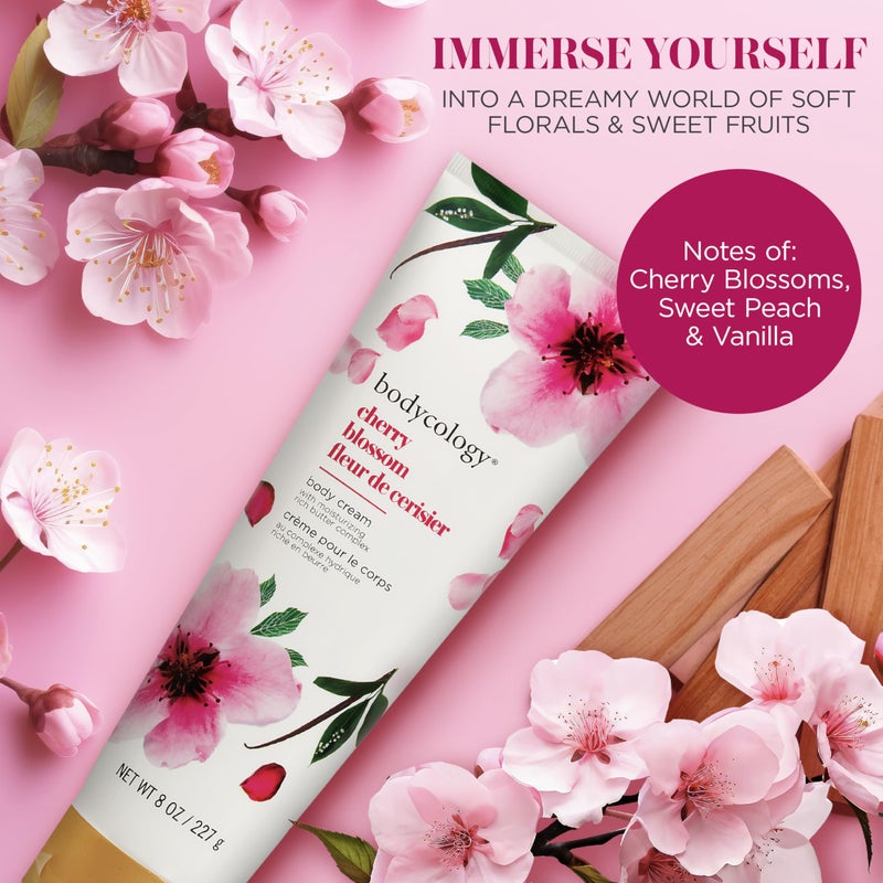 Bodycology كريم الجسم من بوديكولوجي بزبدة الشيا، زهرة الكرز، 8 أونصات - Image 2