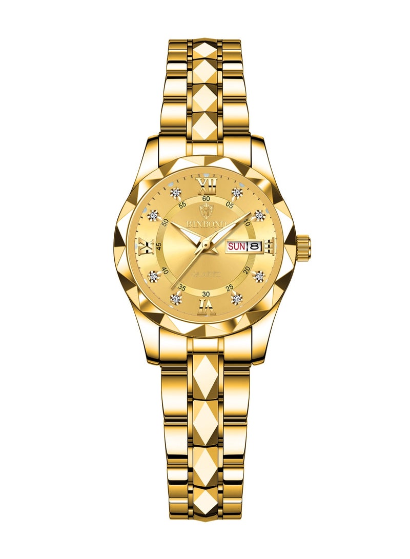 بينبوند ساعات كوارتز نسائية فاخرة من الكوارتز للسيدات مقاومة للماء ومضيئة وتاريخ من الفولاذ المقاوم للصدأ ساعة يد هدية لصديقة - Image 4