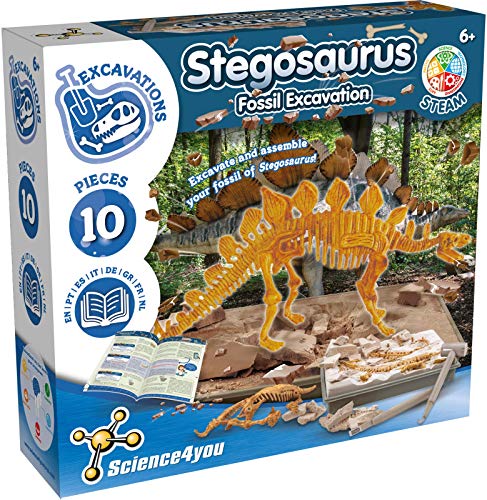 Science4you Stegosaurus Fossil Digging Kit for Kids Excavate and Assemble 10 Stegosaurus Dino Bones Ideal Dinosaur Excavation Kit Archeology Paleontology Toy for Kids Age 6 7 8 - Image 1