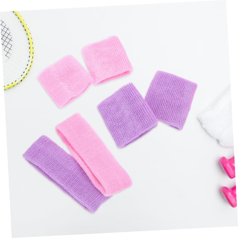 Sports Headbands And Wristbands Set For Men Absorbent Sweatband For Football Basketball Tennis - Image 5
