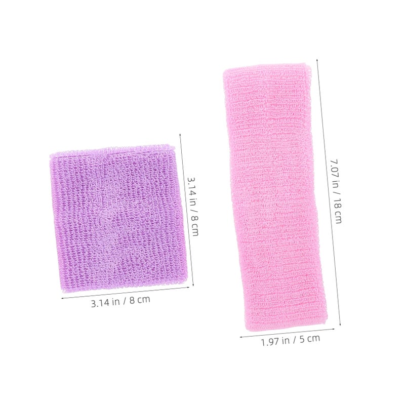 Sports Headbands And Wristbands Set For Men Absorbent Sweatband For Football Basketball Tennis - Image 3