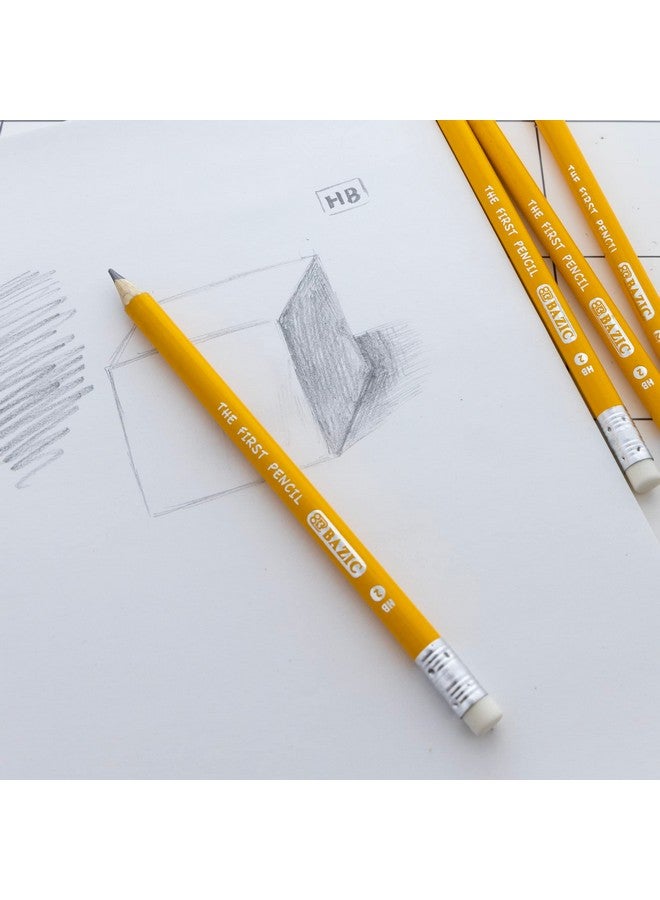 بازيك 2 قلم رصاص أصفر ممتاز من أول جامبو (4/عبوة) - Image 5