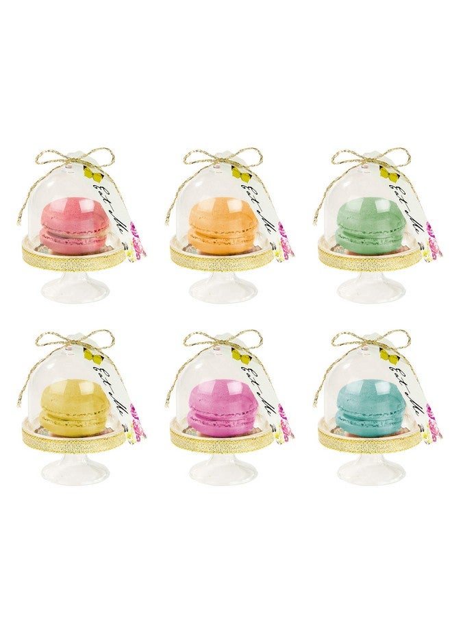 توكينج تيبلز قباب كيك من Talking Tables بتصميم "ترولي أليس ماد هاتر" لحفلات الشاي أو حفلات الزفاف، متعددة الألوان (عبوة من 6 قطع) - Image 1