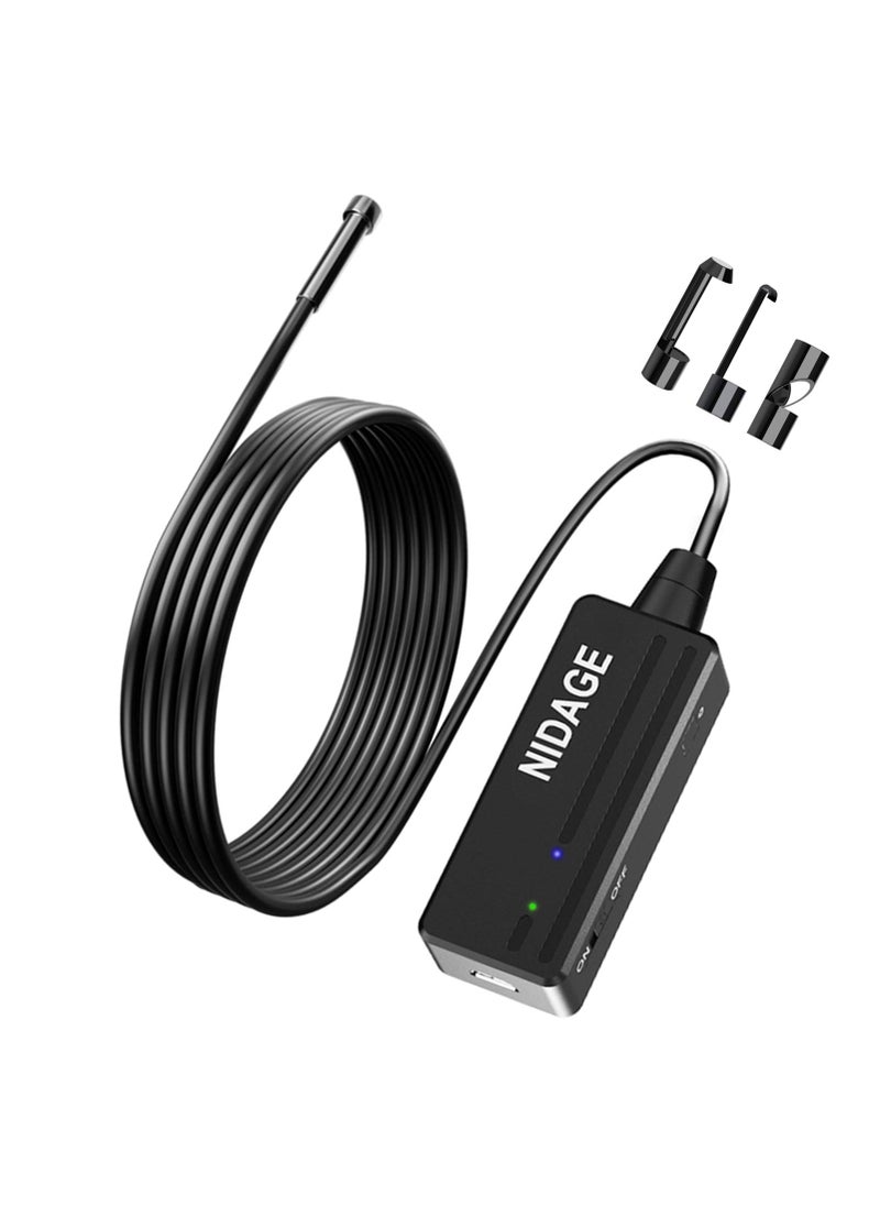 Nidage NIDAGE Wireless Endoscope for Automotive Inspection Semi-Rigid Flexible Waterproof 5.5MM WiFi Borescope Camera Compatible Android and iOS Smartphones, iPhone, iPad (4.92FT)  - Image 1