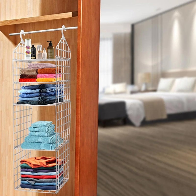 RABADIYA CREATION Multipurpose 5Layer Folding Clothes Storage Racks SpaceSaving Closet Organizer Shelves for Students Hang Socks Scarves TShirts in Dorms and Apartments - Image 5