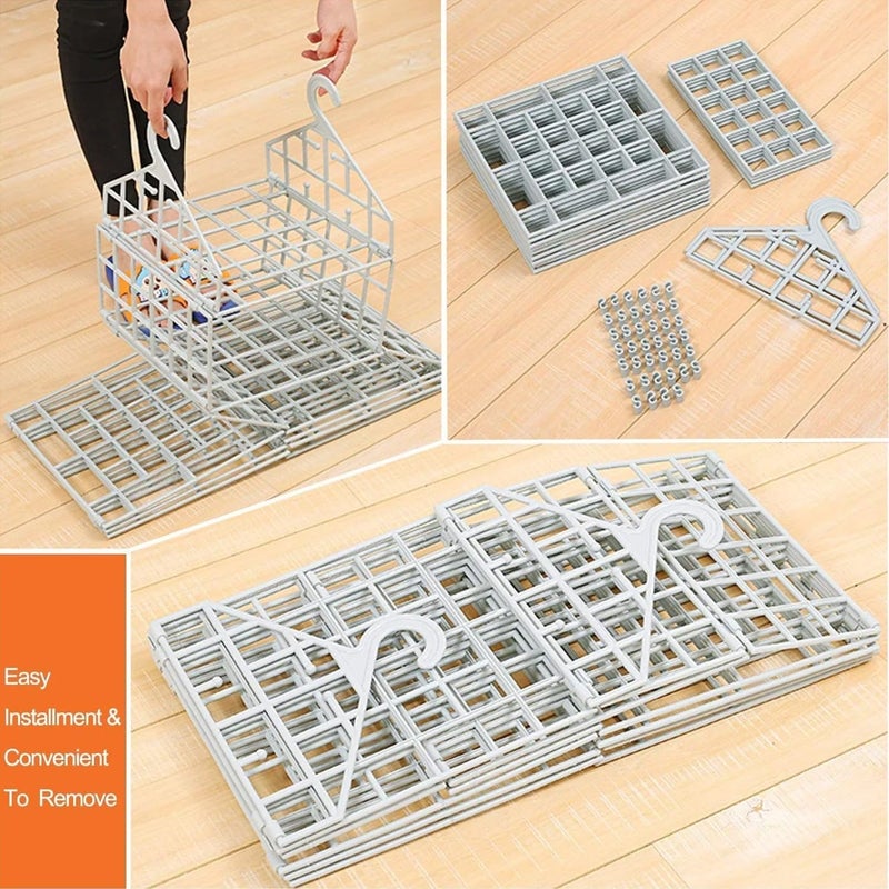 RABADIYA CREATION Multipurpose 5Layer Folding Clothes Storage Racks SpaceSaving Closet Organizer Shelves for Students Hang Socks Scarves TShirts in Dorms and Apartments - Image 4