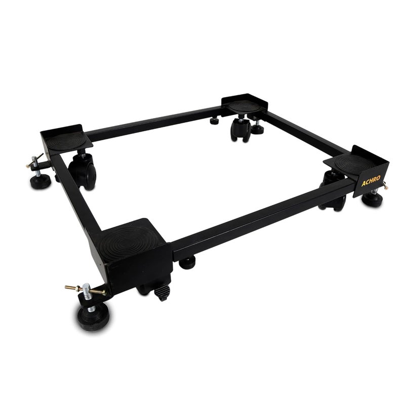 ACHRO Heavy Duty Metal Adjustable Trolley with Wheels & Anti Vibration Grips -Front or Top Load Washing Machine, Fridge, Dishwasher Stand, Air Cooler and ETC (Stands Upto 180 KG) - Image 5