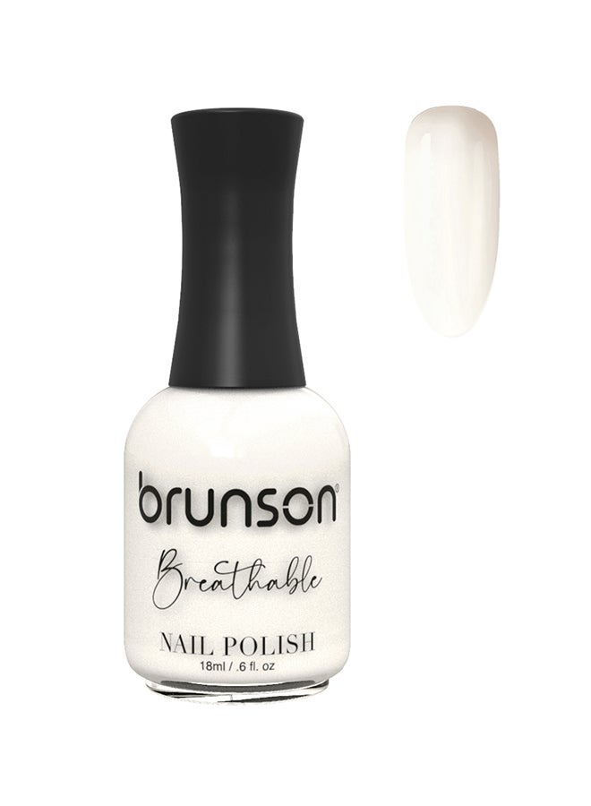 brunson طلاء أظافر قابل للتنفس طلاء أظافر حلال مناسب للوضوء سريع الجفاف نباتي يدوم طويلاً ولكن سهل التقشير 18 مل BH038