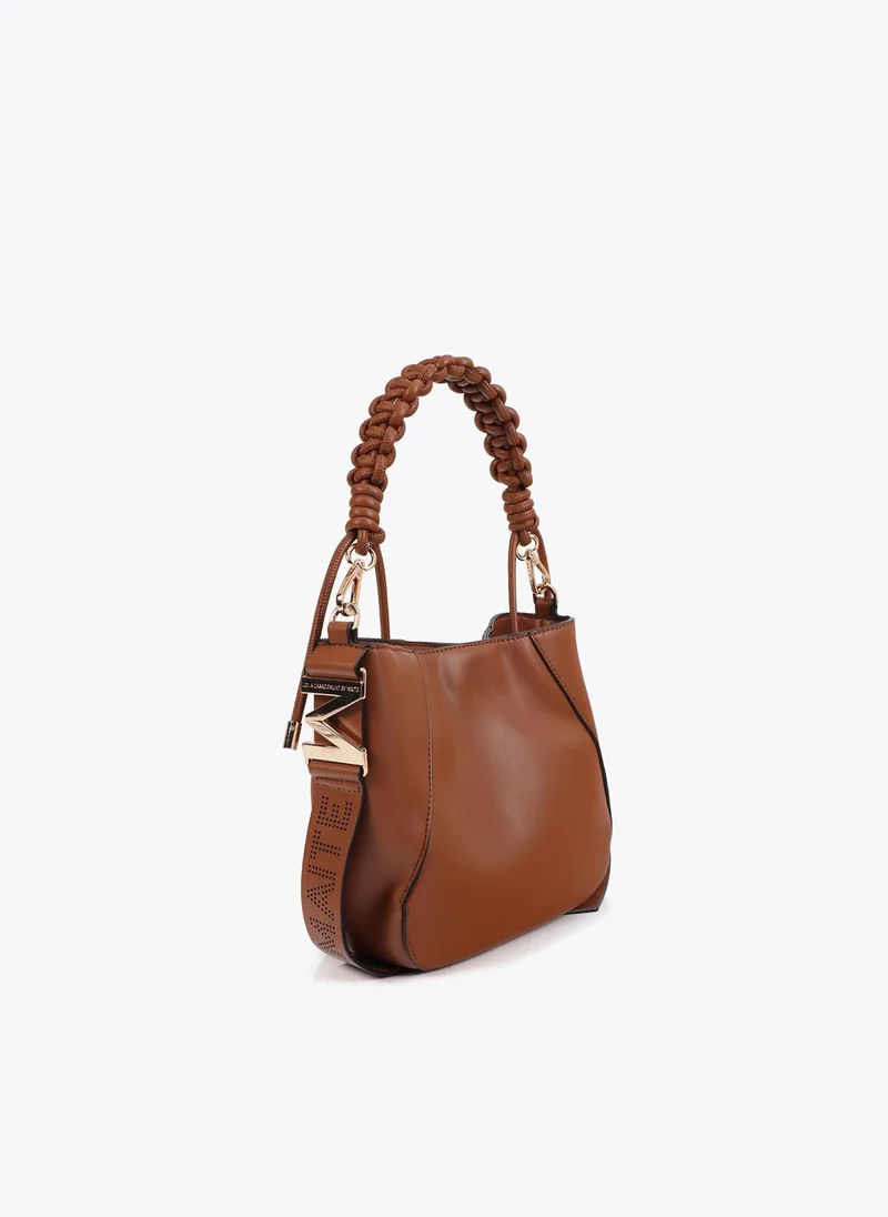 Lola Casademunt Braided Handle Faux Leather Bag