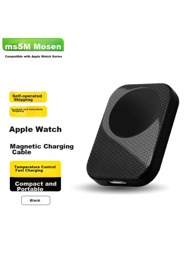 Mssm Compatible Apple Watch Charger, Wireless Fast Charging For Apple Iwatch S9/8/7/6/se/ultra2, Portable Magnetic Fast Charging Block, Type-c Interface - Image 1