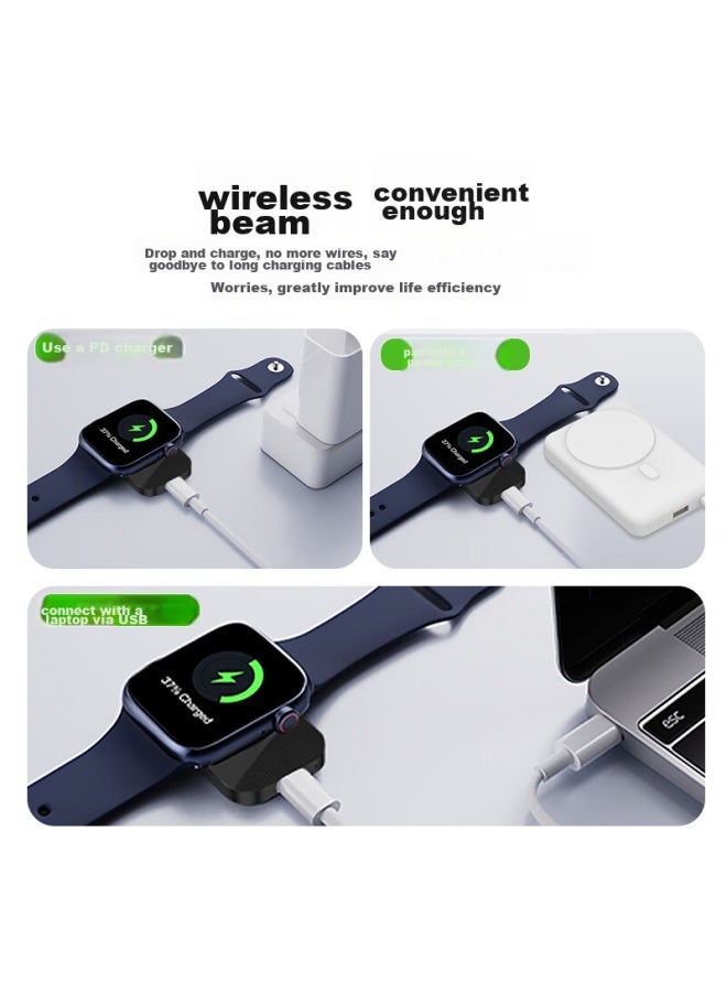 Mssm Compatible Apple Watch Charger, Wireless Fast Charging For Apple Iwatch S9/8/7/6/se/ultra2, Portable Magnetic Fast Charging Block, Type-c Interface - Image 5
