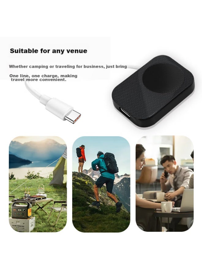 Mssm Compatible Apple Watch Charger, Wireless Fast Charging For Apple Iwatch S9/8/7/6/se/ultra2, Portable Magnetic Fast Charging Block, Type-c Interface - Image 2