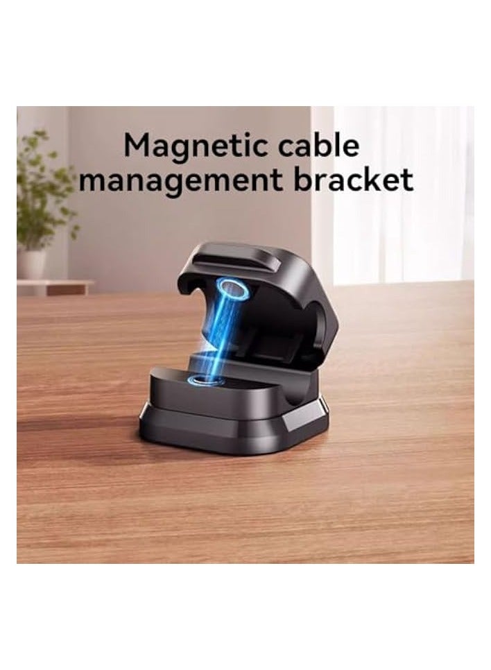 erorex 6 Pack Magnetic Cable Clips Spring Cable Holder Clips Cable Management Clips Adhesive Cord Wire Holder Keeper for Home Office Desk Phone Car Wall Desktop Nightstand - Image 4