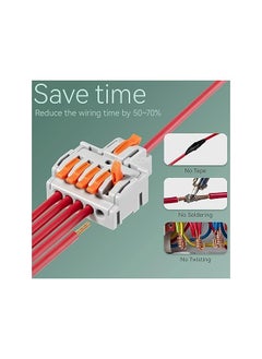 The Bros Lever Nut Wire Connectors, 60 Pcs Electrical Connector Assortment Pack Compact Splicing Connector Kit for Wires Solid Stranded Flexible Wires, 2 Port, 3 Port, 5 Port  - Image 4