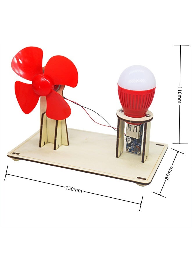 بيبلوسوم مجموعة نماذج تجارب علمية اصنعها بنفسك - مجموعة تجارب علمية لتوليد طاقة الرياح في مجالات العلوم والتكنولوجيا والهندسة والرياضيات (STEM) للأطفال من سن 6 إلى 14 عامًا، مجموعة تعليمية فيزيائية للمبتدئين مزودة بمصباح كهربائي ومروحة، مثالية للمشاريع العلمية وموارد التعلم. - Image 2