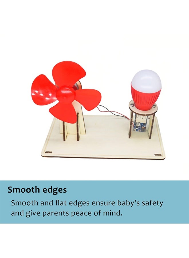 بيبلوسوم مجموعة نماذج تجارب علمية اصنعها بنفسك - مجموعة تجارب علمية لتوليد طاقة الرياح في مجالات العلوم والتكنولوجيا والهندسة والرياضيات (STEM) للأطفال من سن 6 إلى 14 عامًا، مجموعة تعليمية فيزيائية للمبتدئين مزودة بمصباح كهربائي ومروحة، مثالية للمشاريع العلمية وموارد التعلم. - Image 5