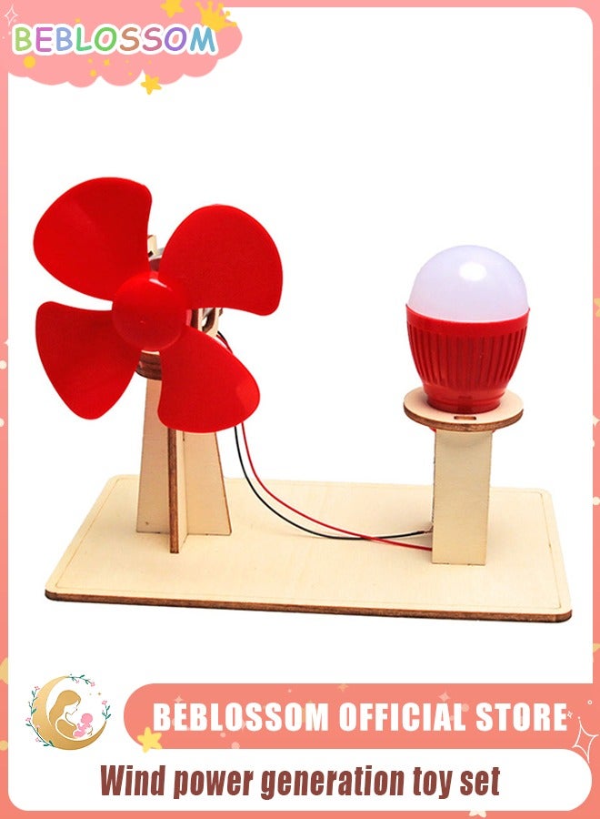 بيبلوسوم مجموعة نماذج تجارب علمية اصنعها بنفسك - مجموعة تجارب علمية لتوليد طاقة الرياح في مجالات العلوم والتكنولوجيا والهندسة والرياضيات (STEM) للأطفال من سن 6 إلى 14 عامًا، مجموعة تعليمية فيزيائية للمبتدئين مزودة بمصباح كهربائي ومروحة، مثالية للمشاريع العلمية وموارد التعلم. - Image 1