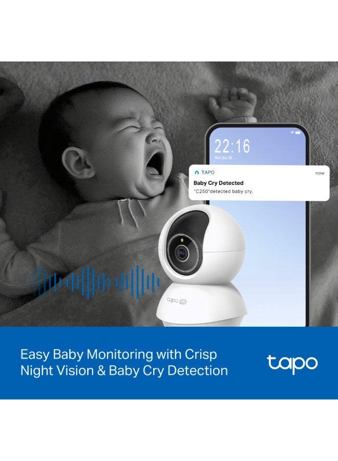 Tapo C250 Pan/Tilt AI Home Security Wi-Fi Camera - Image 3