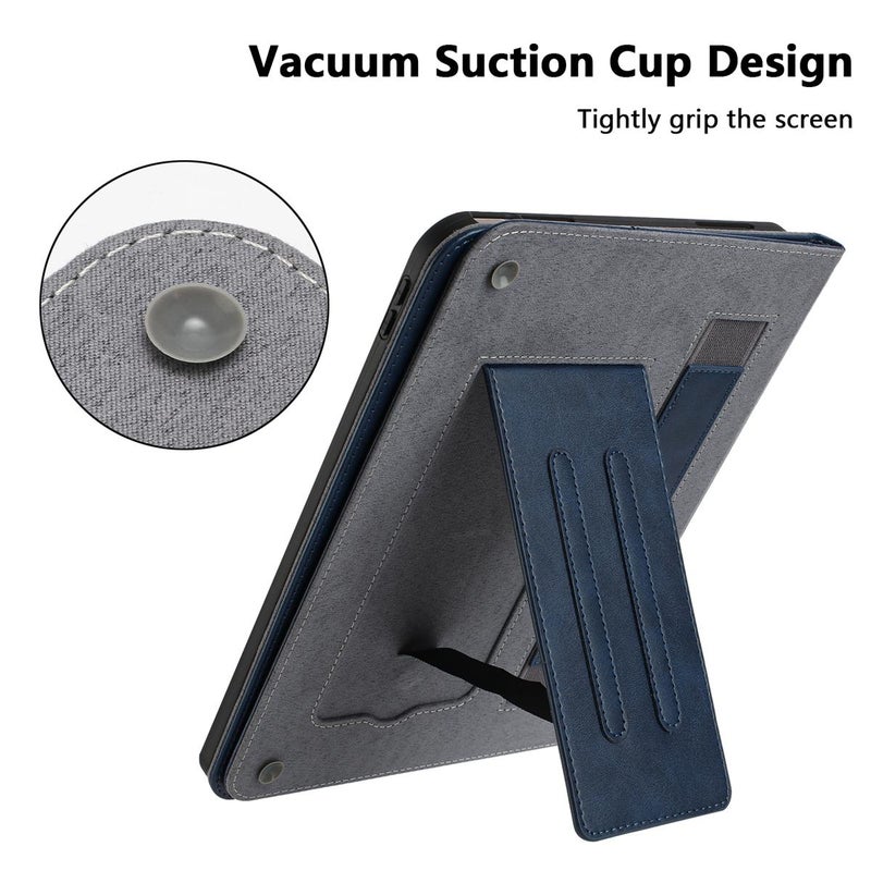 erorex For Samsung Galaxy Tab S10 / S10 FE Multifunctional Wristband Leather Tablet Case(Dark Blue) - Image 5