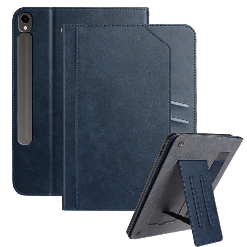 erorex For Samsung Galaxy Tab S10 / S10 FE Multifunctional Wristband Leather Tablet Case(Dark Blue) - Image 1