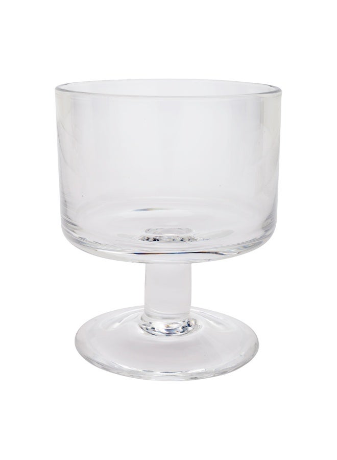 Restaurantware 6 Ounce Dessert Cups, 10 Round Ice Cream Bowls - Pedestal Bottom, Dishwashable, Clear Glass Mini Compote Containers, Freezable, Serve Parfaits, Sundaes Or Puddings - Image 1