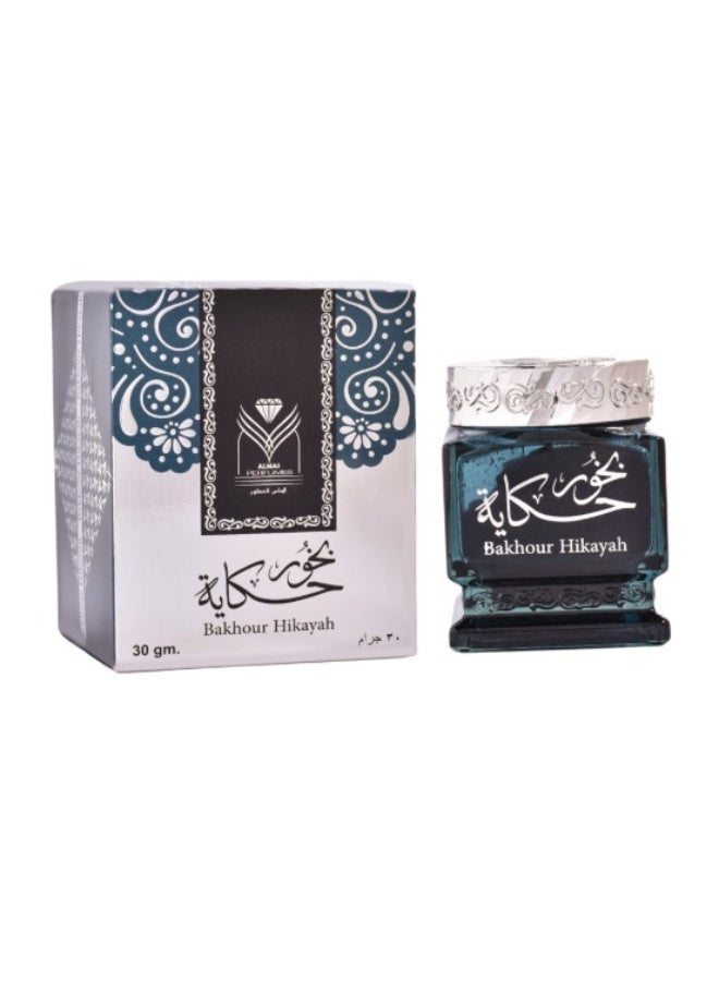 Al Mas Bakhour Hikayah – Premium Aromatic Incense for Home & Office- 30gm - Image 2