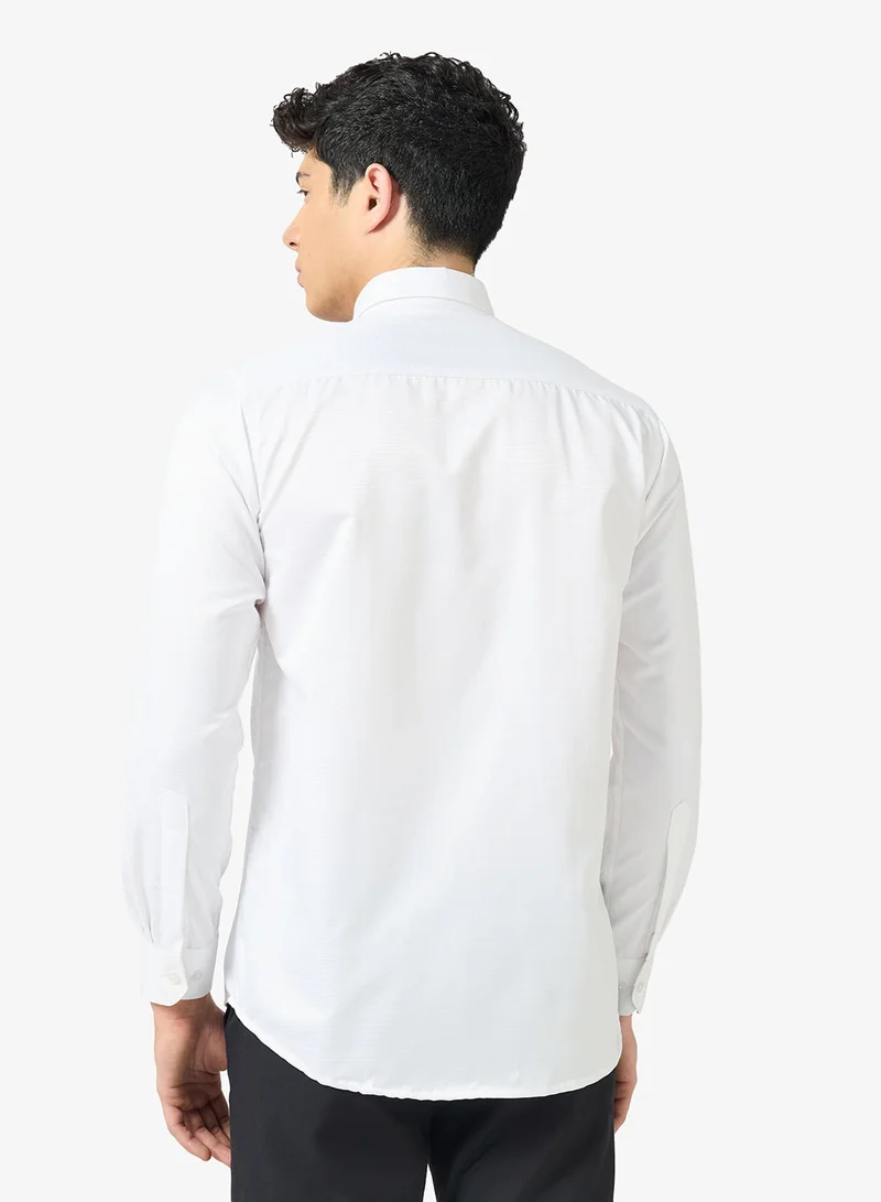 روبرت وود قمصان رجالي من نسيج أكسفورد ذاتي التحقق